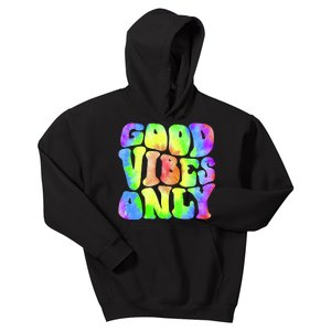 Good Vibes Only Trippy Colorful Vibing Kids Hoodie