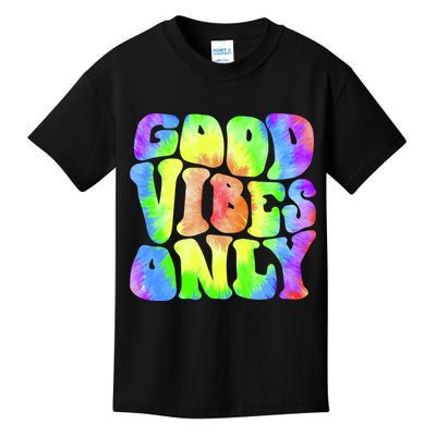 Good Vibes Only Trippy Colorful Vibing Kids T-Shirt
