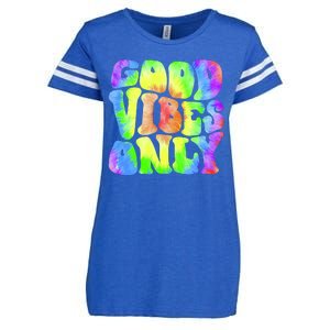 Good Vibes Only Trippy Colorful Vibing Enza Ladies Jersey Football T-Shirt