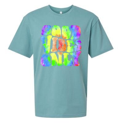 Good Vibes Only Trippy Colorful Vibing Sueded Cloud Jersey T-Shirt