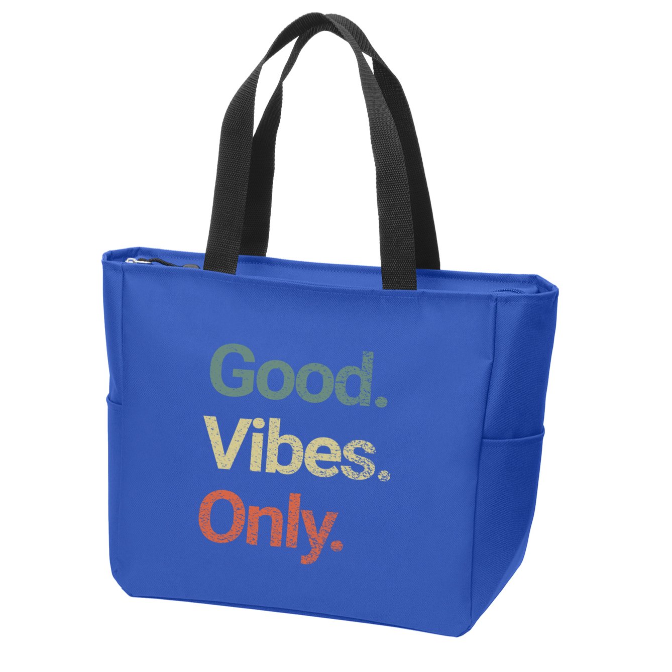 Good Vibes Only Positive Vibes Love Peace Namaste Cute Gift Zip Tote Bag