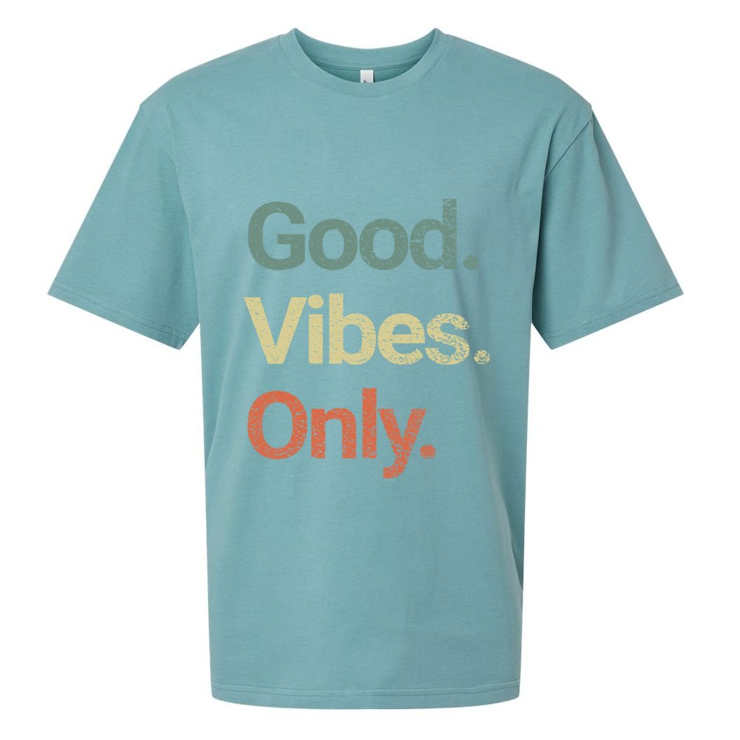 Good Vibes Only Positive Vibes Love Peace Namaste Cute Gift Sueded Cloud Jersey T-Shirt