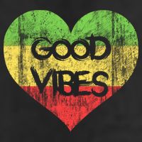 Good Vibes One Love One Heart Rastafari Gift 7 Panel Mesh Trucker Snapback Hat