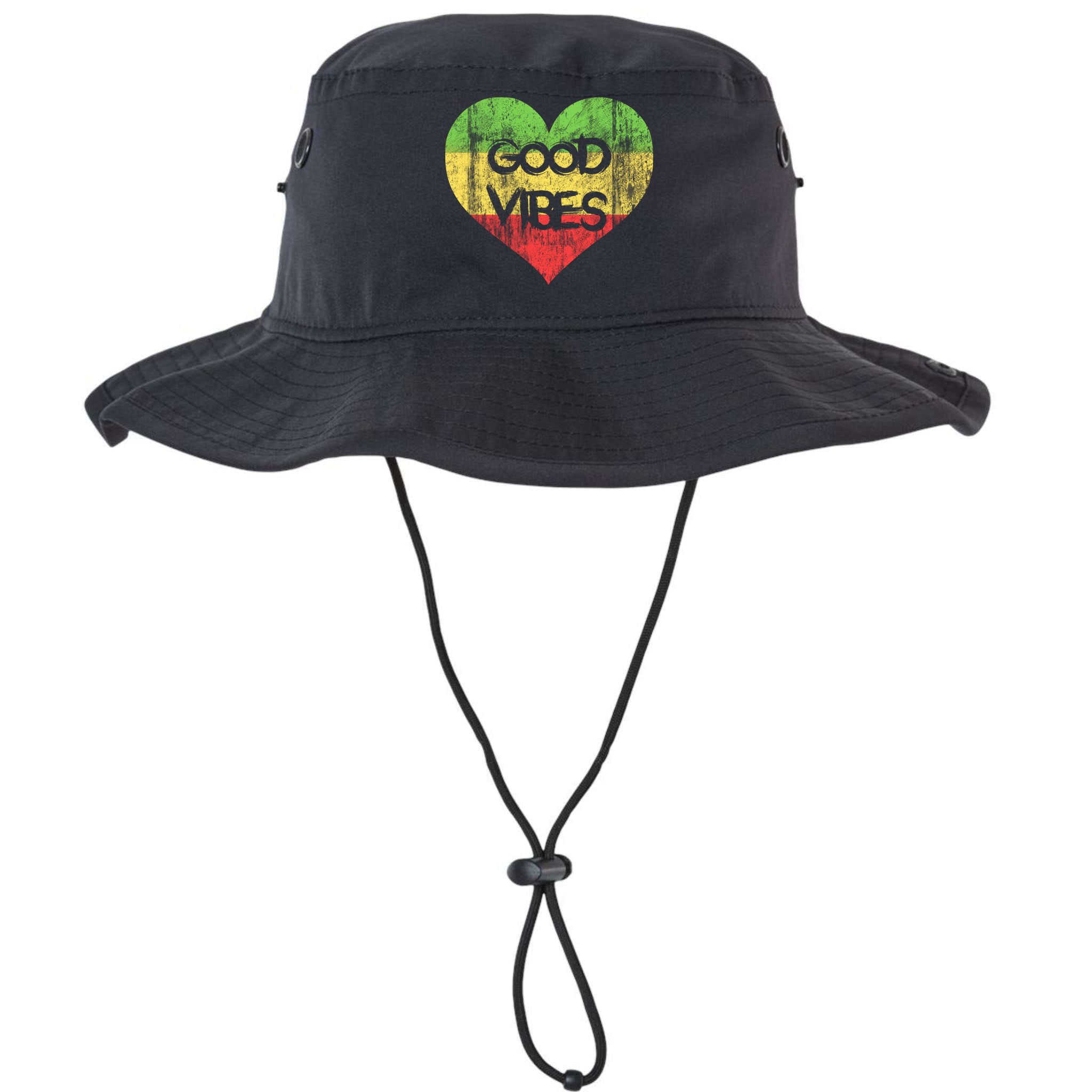 Good Vibes One Love One Heart Rastafari Gift Bucket Hat