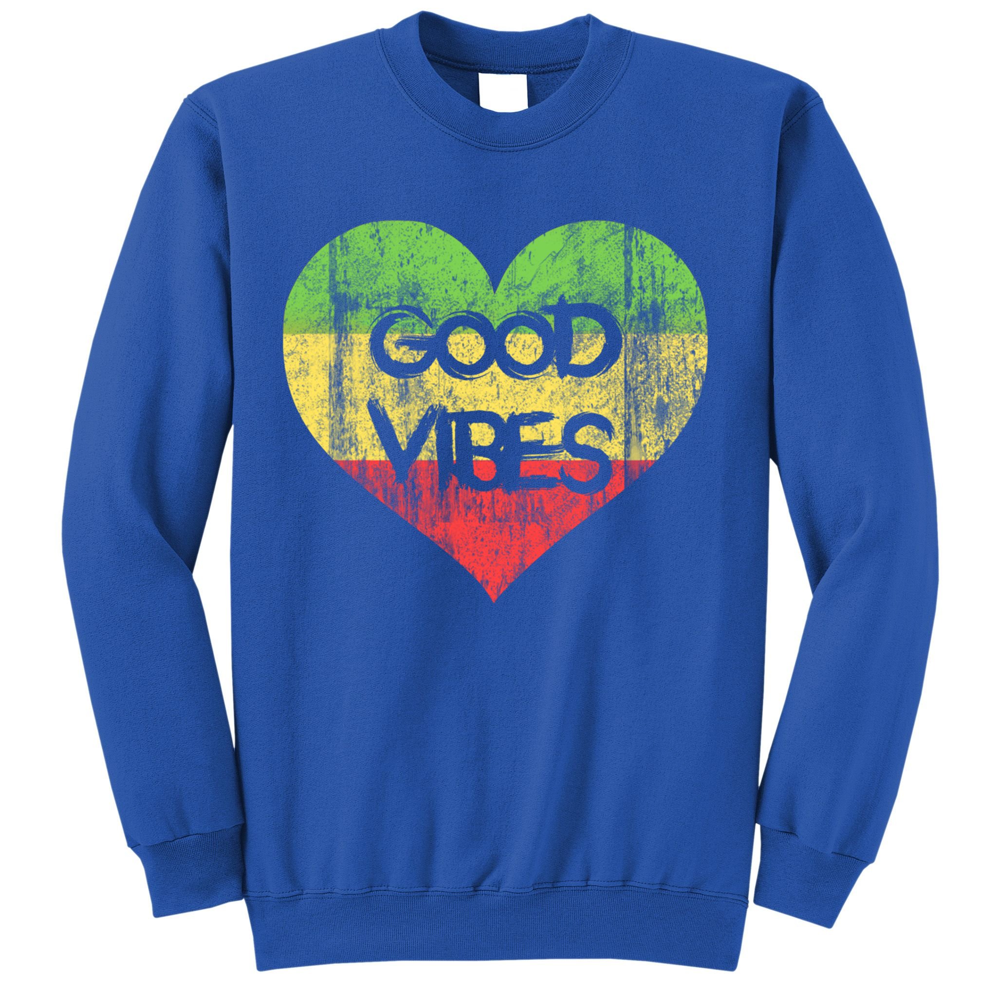 Good Vibes One Love One Heart Rastafari Gift Sweatshirt
