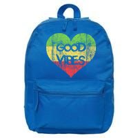 Good Vibes One Love One Heart Rastafari Gift 16 in Basic Backpack