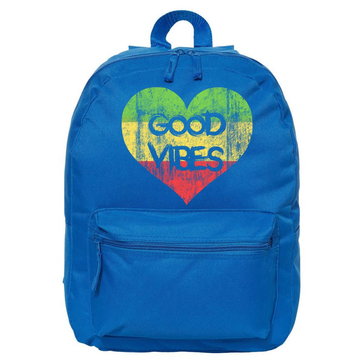 Good Vibes One Love One Heart Rastafari Gift 16 in Basic Backpack