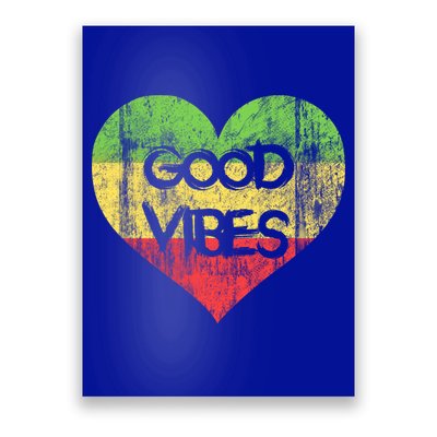 Good Vibes One Love One Heart Rastafari Gift Poster