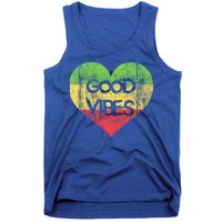 Good Vibes One Love One Heart Rastafari Gift Tank Top