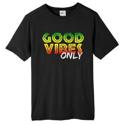 Good Vibes Only Rasta Reggae Jamaica Summer One Love Tall Fusion ChromaSoft Performance T-Shirt