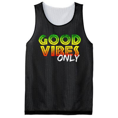 Good Vibes Only Rasta Reggae Jamaica Summer One Love Mesh Reversible Basketball Jersey Tank