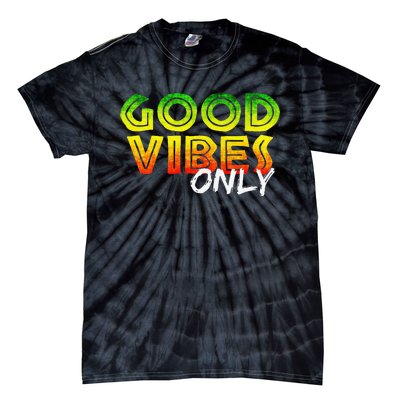 Good Vibes Only Rasta Reggae Jamaica Summer One Love Tie-Dye T-Shirt