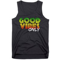 Good Vibes Only Rasta Reggae Jamaica Summer One Love Tank Top