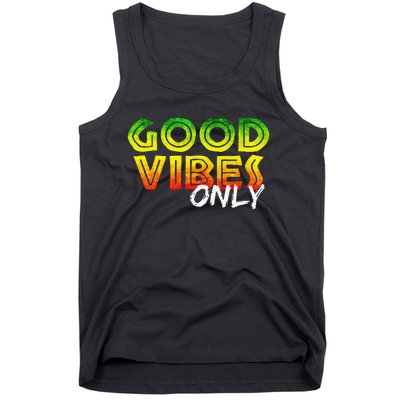 Good Vibes Only Rasta Reggae Jamaica Summer One Love Tank Top