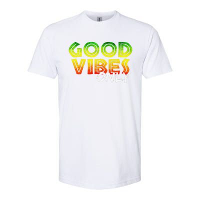 Good Vibes Only Rasta Reggae Jamaica Summer One Love Softstyle CVC T-Shirt