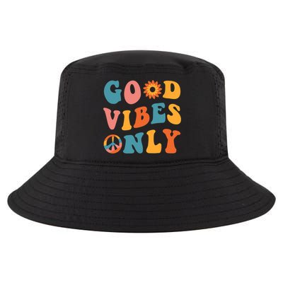 Good Vibes Only Groovy Trendy Peace Love 60s 70s Vintage Cool Comfort Performance Bucket Hat
