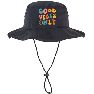 Good Vibes Only Groovy Trendy Peace Love 60s 70s Vintage Bucket Hat
