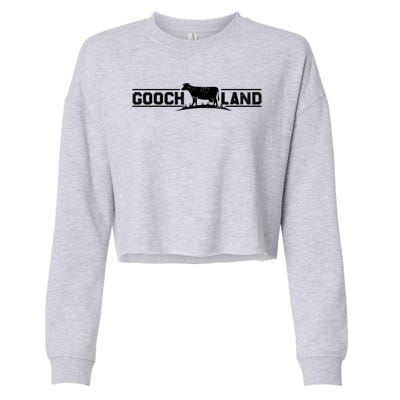 Goochland Virginia Pocket Design Funny Goochland Cow Cool Cropped Pullover Crew