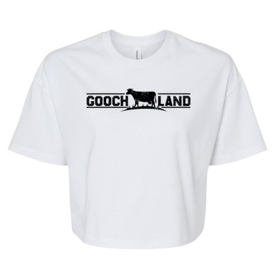 Goochland Virginia Pocket Design Funny Goochland Cow Cool Bella+Canvas Jersey Crop Tee