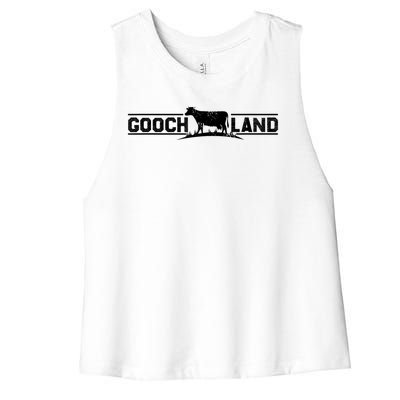 Goochland Virginia Pocket Design Funny Goochland Cow Cool Women's Racerback Cropped Tank