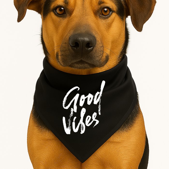 Good Vibes Positive Quote USA-Made Doggie Bandana