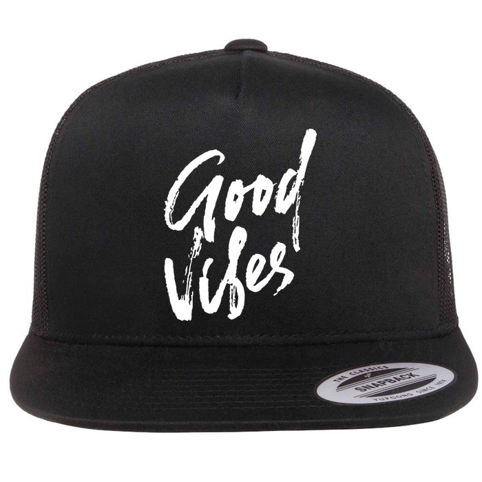 Good Vibes Positive Quote Flatbill Hat