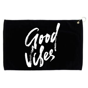 Good Vibes Positive Quote Grommeted Golf Towel