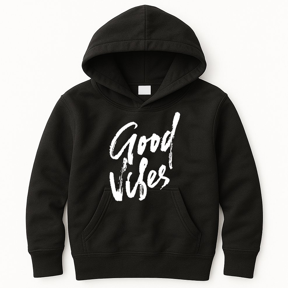 Good Vibes Positive Quote Kids Hoodie