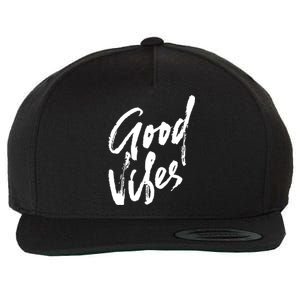 Good Vibes Positive Quote Wool Snapback Cap