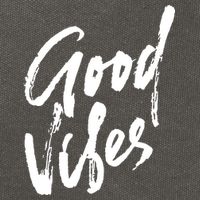 Good Vibes Positive Quote Cotton Canvas Backpack
