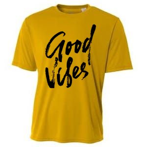 Good Vibes Positive Quote Cooling Performance Crew T-Shirt