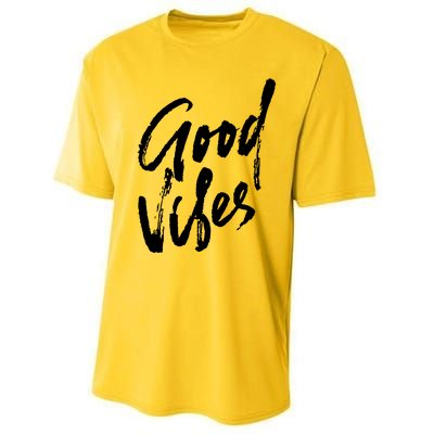 Good Vibes Positive Quote Performance Sprint T-Shirt