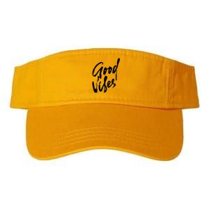 Good Vibes Positive Quote Valucap Bio-Washed Visor