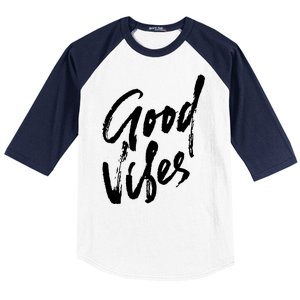 Good Vibes Positive Quote Baseball Sleeve Shirt