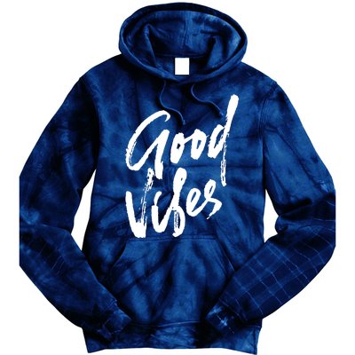 Good Vibes Positive Quote Tie Dye Hoodie