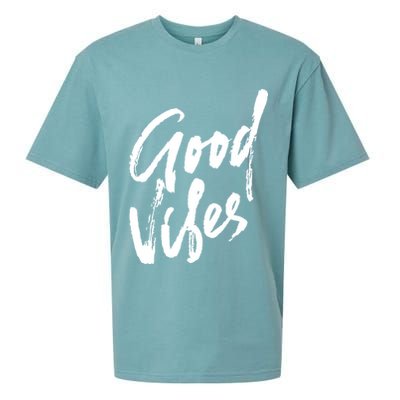 Good Vibes Positive Quote Sueded Cloud Jersey T-Shirt