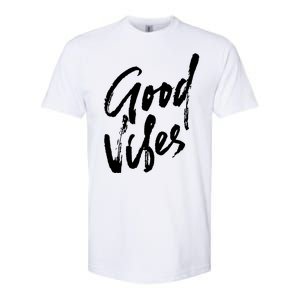 Good Vibes Positive Quote Softstyle CVC T-Shirt