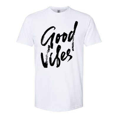 Good Vibes Positive Quote Softstyle® CVC T-Shirt