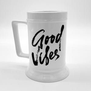 Good Vibes Positive Quote Beer Stein