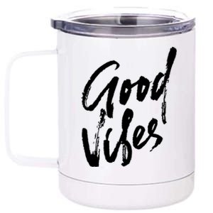 Good Vibes Positive Quote 12 oz Stainless Steel Tumbler Cup