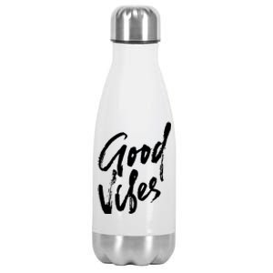 Good Vibes Positive Quote Stainless Steel Insulated Water Bottle