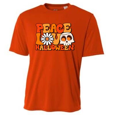 Groovy Vintage Peace Love Halloween Costume Gift Cooling Performance Crew T-Shirt