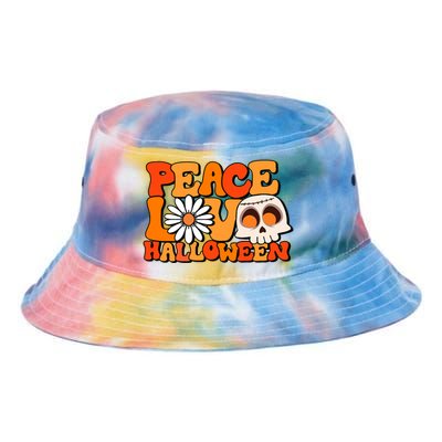 Groovy Vintage Peace Love Halloween Costume Gift Tie Dye Newport Bucket Hat