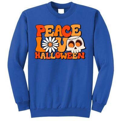 Groovy Vintage Peace Love Halloween Costume Gift Sweatshirt