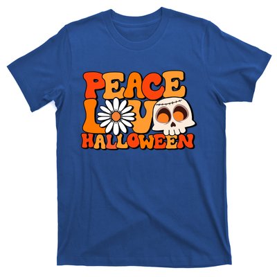 Groovy Vintage Peace Love Halloween Costume Gift T-Shirt