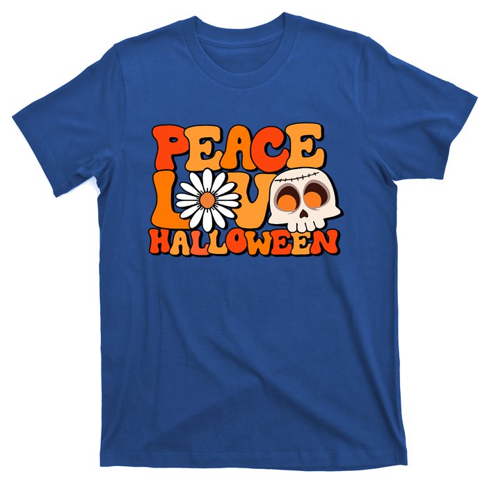 Groovy Vintage Peace Love Halloween Costume Gift T-Shirt