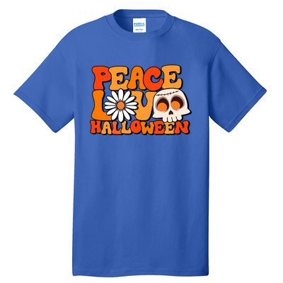 Groovy Vintage Peace Love Halloween Costume Gift Tall T-Shirt