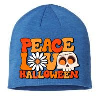 Groovy Vintage Peace Love Halloween Costume Gift Sustainable Beanie