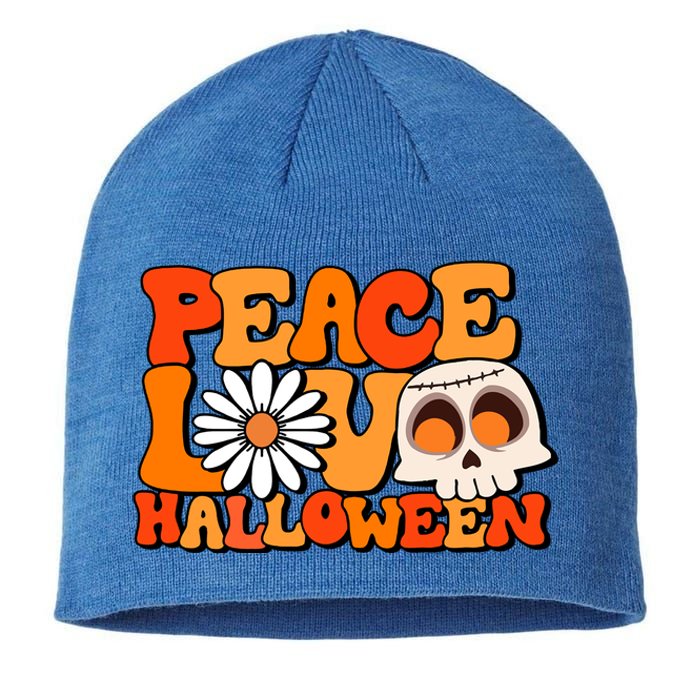 Groovy Vintage Peace Love Halloween Costume Gift Sustainable Beanie