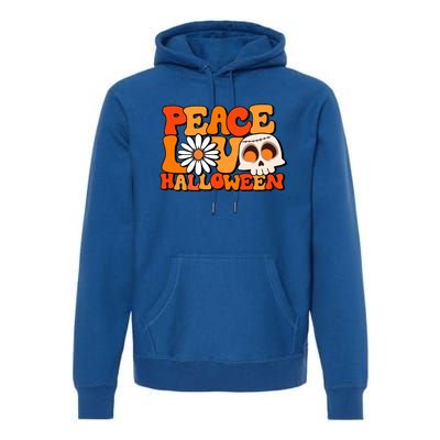 Groovy Vintage Peace Love Halloween Costume Gift Premium Hoodie